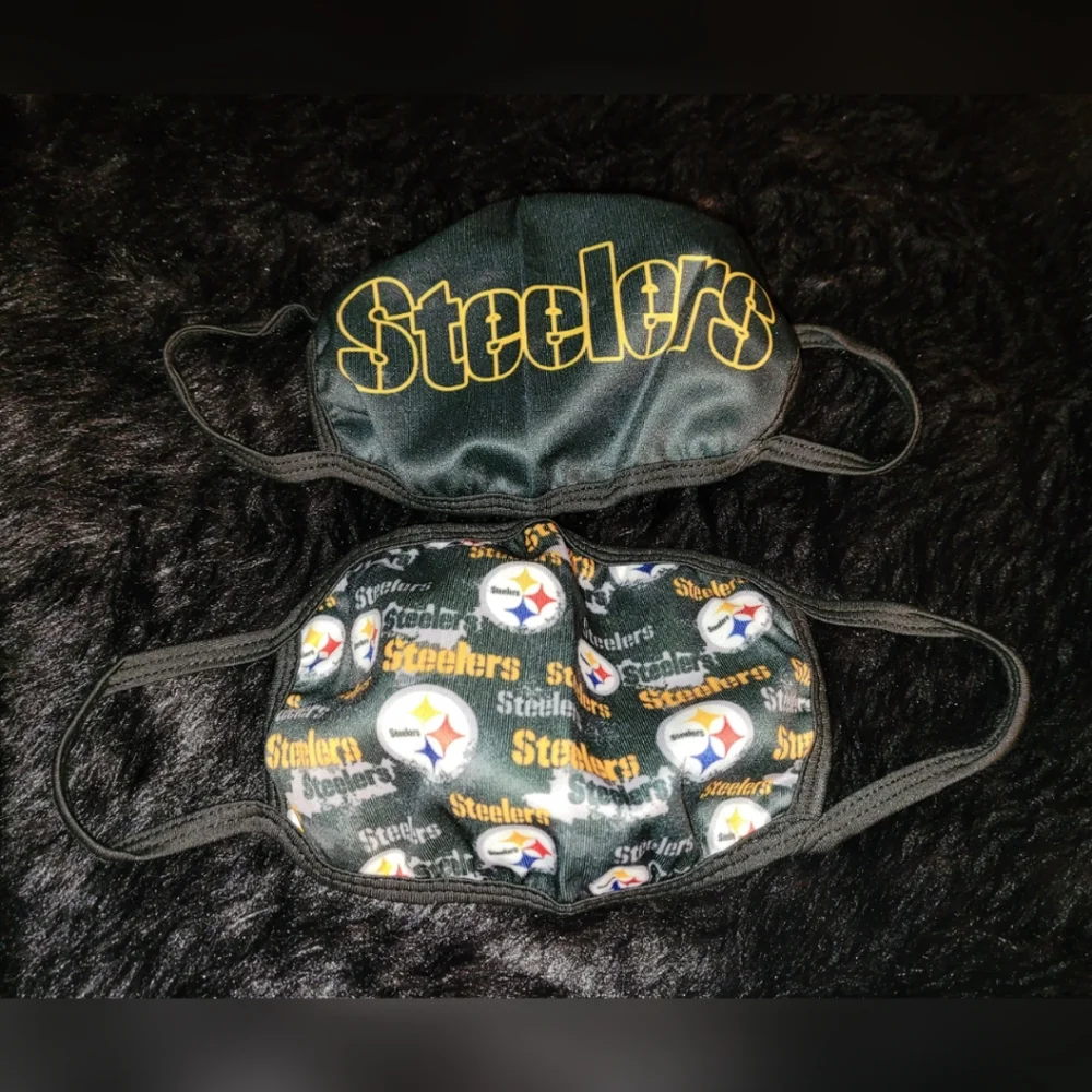 Pittsburgh Steelers 2 Face Masks Set *NEW*